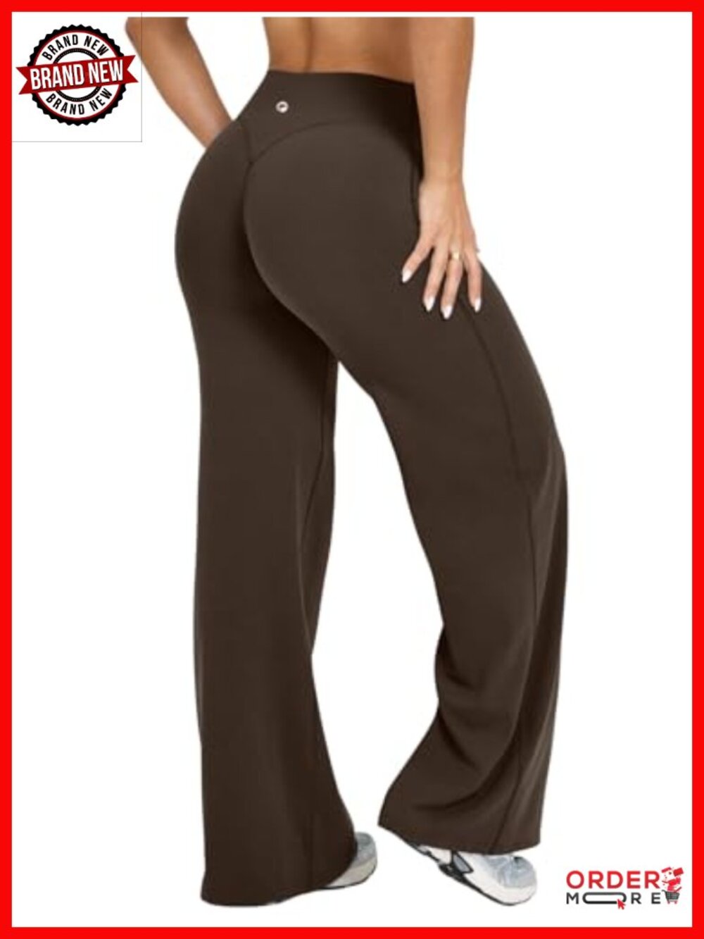 OQQ Yoga Pants Soft Straight Leg High Rise Sweat-Wicking Women's Bottoms